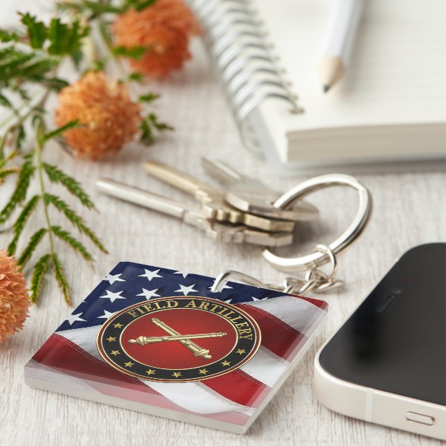Field Artillery Branch Insignia Special Edition Keychain (Front Right)