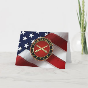 Field Artillery Branch Insignia Special Edition Letterpress Thank You Card