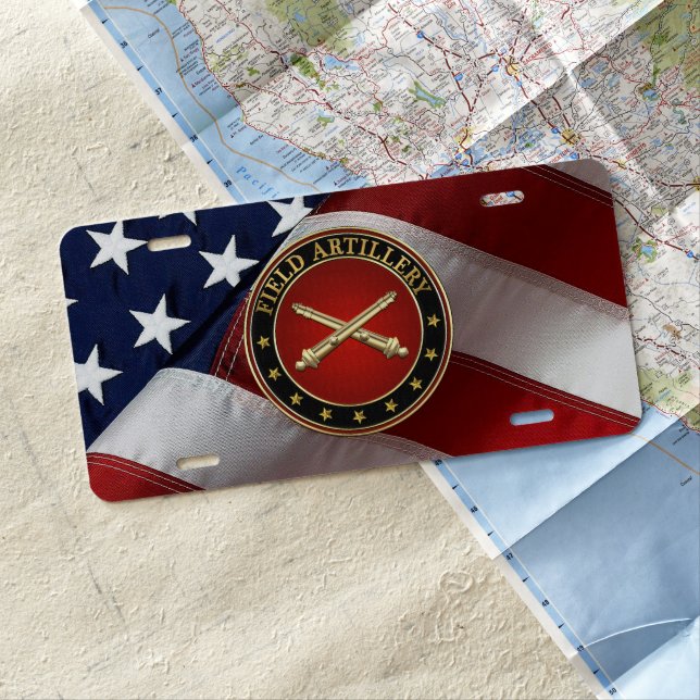 Field Artillery Branch Insignia Special Edition License Plate (In Situ)