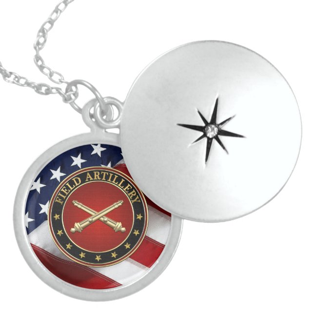 Field Artillery Branch Insignia Special Edition Locket Necklace (Front)