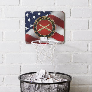 Field Artillery Branch Insignia Special Edition Mini Basketball Hoop