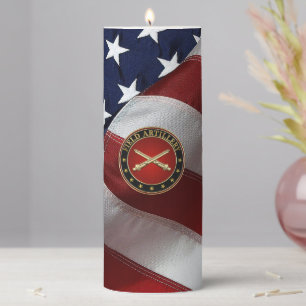 Field Artillery Branch Insignia Special Edition Pillar Candle