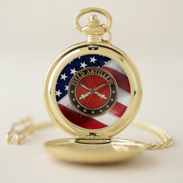 Field Artillery Branch Insignia Special Edition Pocket Watch (Inside)