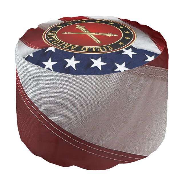 Field Artillery Branch Insignia Special Edition Pouf (Angled Front)