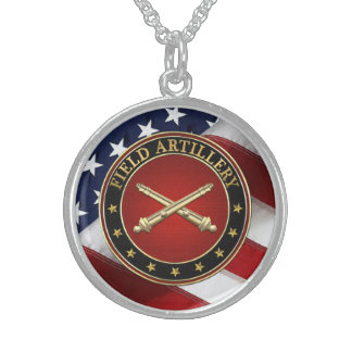 Field Artillery Branch Insignia Special Edition Sterling Silver Necklace