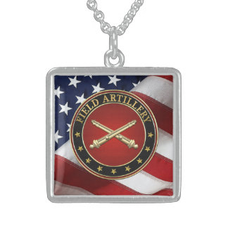 Field Artillery Branch Insignia Special Edition Sterling Silver Necklace