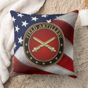 Field Artillery Branch Insignia Special Edition Throw Pillow