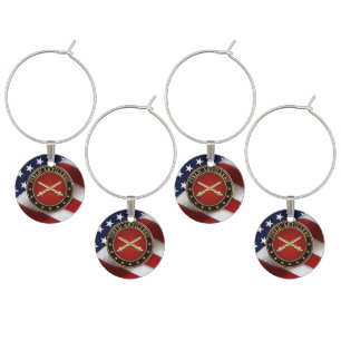 Field Artillery Branch Insignia Special Edition Wine Charm