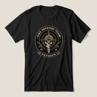 Field Artillery Military Skull Veteran Design Tri-Blend Shirt