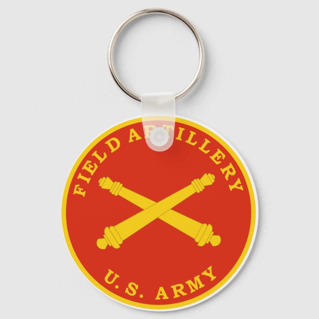 Field Artillery Seal Plaque Keychain (Front)
