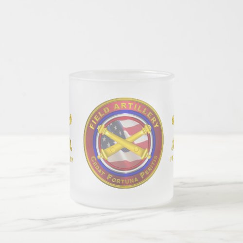  Field Artillery Soldier  Frosted Glass Coffee Mug