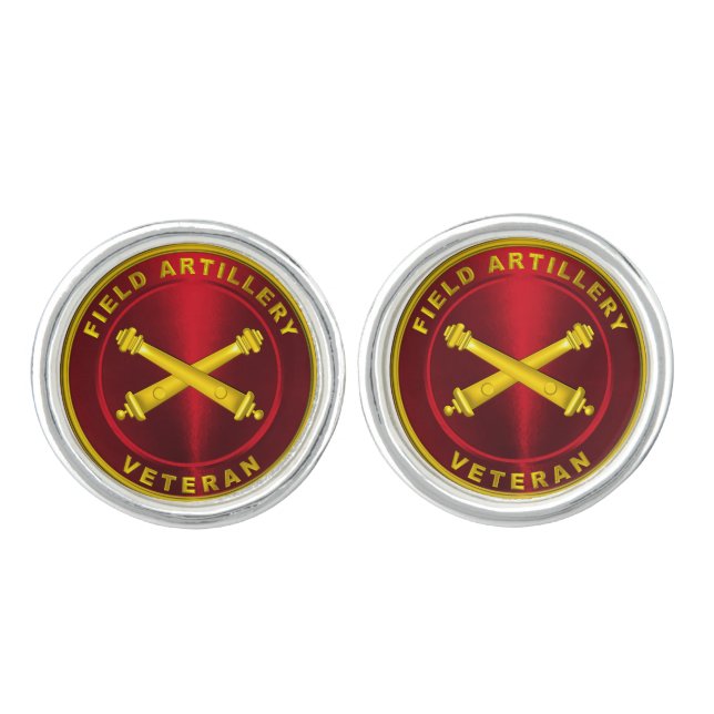 Field Artillery Veteran Cufflinks (Front)