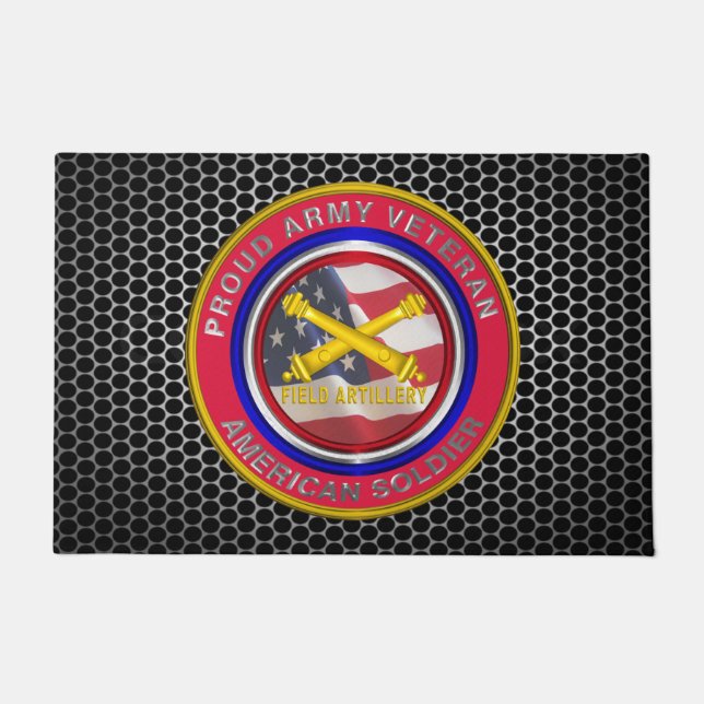 Field Artillery Veteran Doormat (Front)
