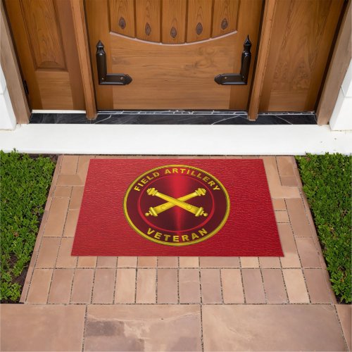 Field Artillery Veteran Doormat