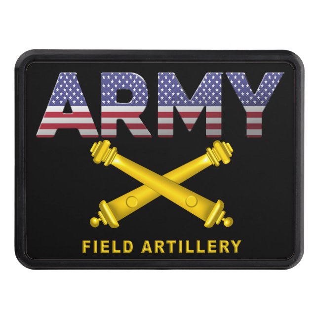 Field Artillery Veteran  Hitch Cover (Front)