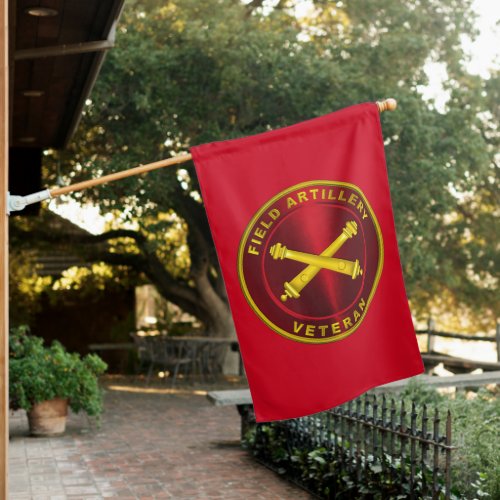 Field Artillery Veteran House Flag