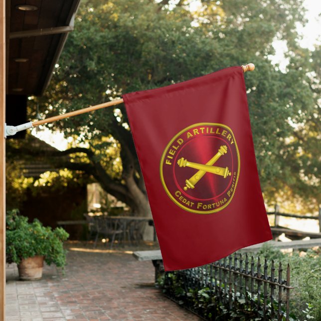 Field Artillery Veteran  House Flag (In SItu)