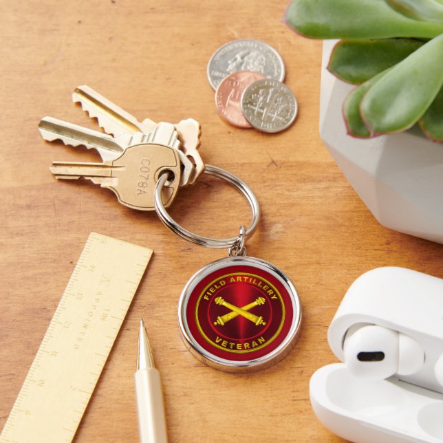 Field Artillery Veteran Keychain (Desk)