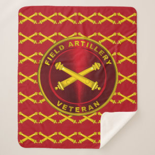 Field Artillery Veteran Sherpa Blanket