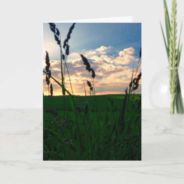 Field at Dusk - Deepest Condolences Card (Front)