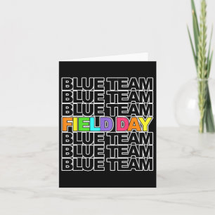 Field Day Blue Team Color War Camp Team Game Compe Card