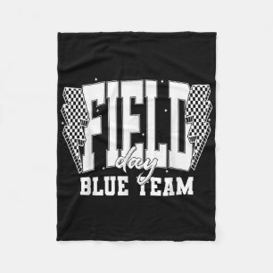 Field Day Blue Team Color War Camp Team Game Compe Fleece Blanket