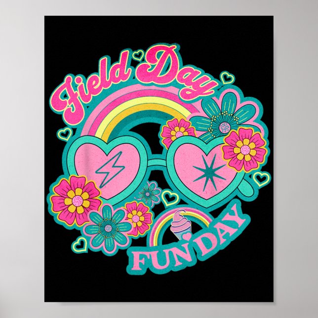 Field Day Fun Day For Teachers &amp; Kids Field Da Poster (Front)