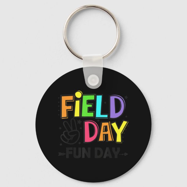Field Day Fun Day Last Day Of School Teacher Stude Keychain (Front)