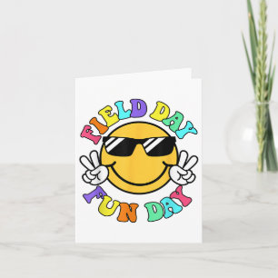 Field Day Fun Day Smile Face Teacher Kids Field Da Card