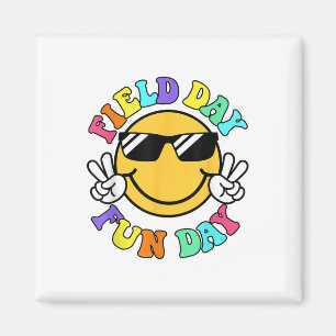 Field Day Fun Day Smile Face Teacher Kids Field Da Magnet