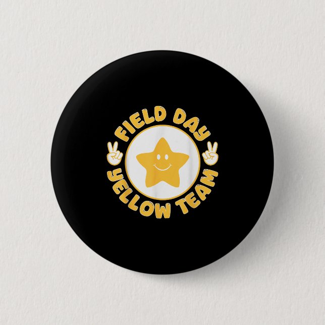Field Day Fun Day Yellow Team Fun Team Game Compet Button (Front)