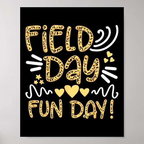 Field Day Fun Leopard Field Day 2024 Teacher Kids  Poster