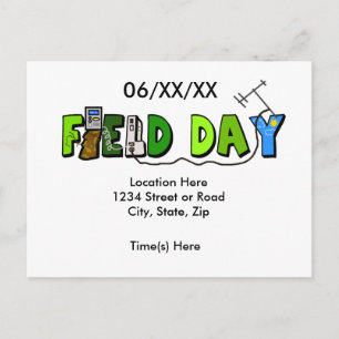 Field Day Graphic Promotional Postcard  Customize!