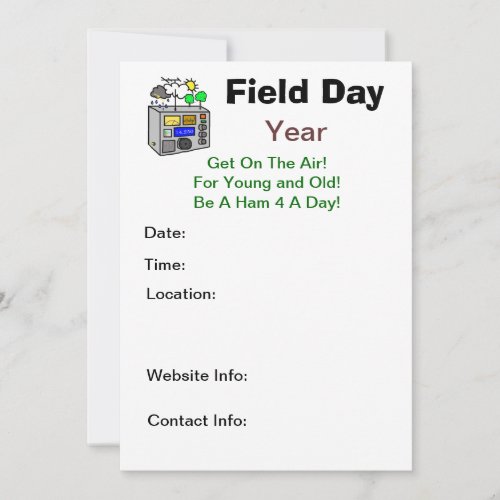 Field Day Ham Radio Invitations _ Customize It