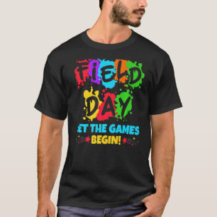 Field Day Let The Games Begin Colors Rainbow Girls T-Shirt
