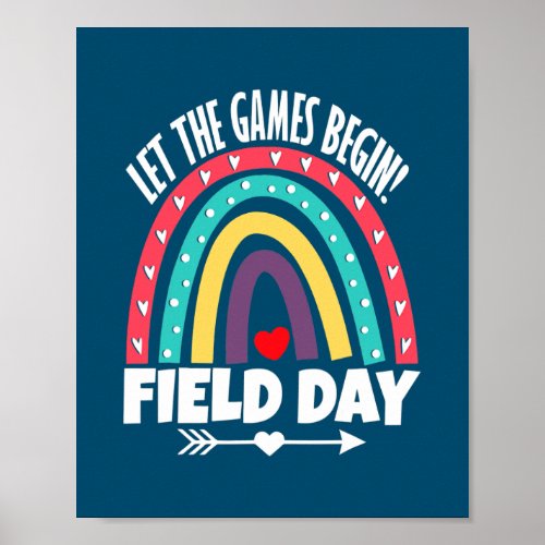Field Day Let The Games Begin Colors Rainbow Poster