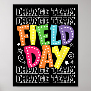 Field Day Orange Team Color War Camp Team Game Com Poster