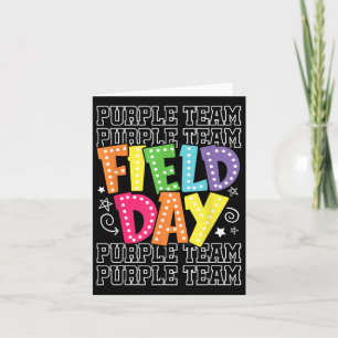 Field Day Purple Team Color War Camp Team Game Com Card