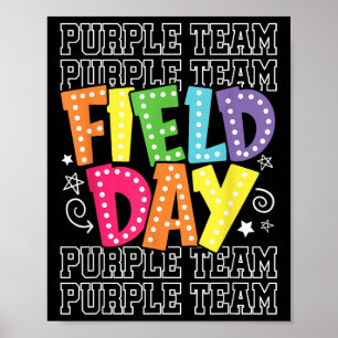 Field Day Purple Team Color War Camp Team Game Com Poster
