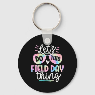 Field Day Tie Dye Field Day 0 Teachers Kids  Keychain