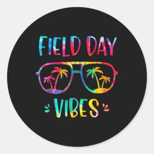 Field Day Vibes Fun For Teacher Kids Field Day 20 Classic Round Sticker