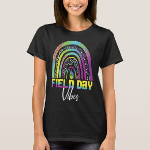 Field Day Vibes Leopard Rainbow For Teachers Field T-Shirt