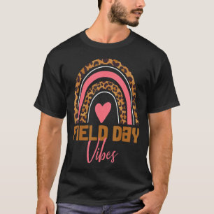 Field Day Vibes Leopard Rainbow For Teachers Field T-Shirt