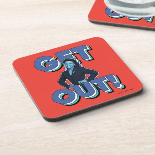 field  Elaine _ Get Out Beverage Coaster