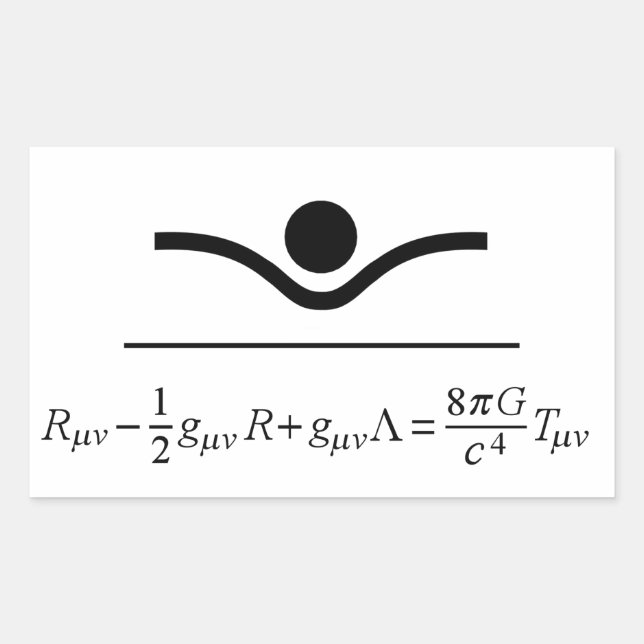 Field Equations Rectangular Sticker (Front)