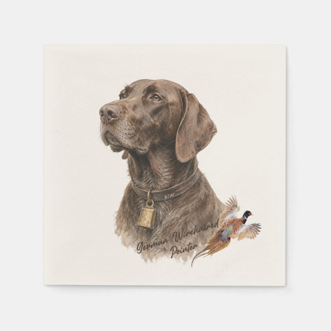 Field & Feather – German Shorthaired Pointer with  Napkins (Front)