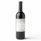 Field Floral Bridal Shower Beverage Label