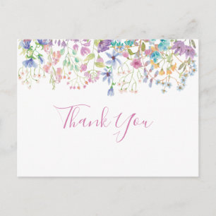 Field Floral Bridal Shower Thank You Card