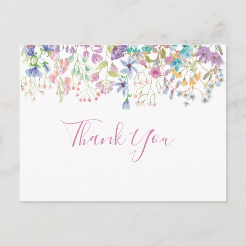 Field Floral Bridal Shower Thank You Card