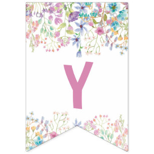 Field Floral Bunting Flags